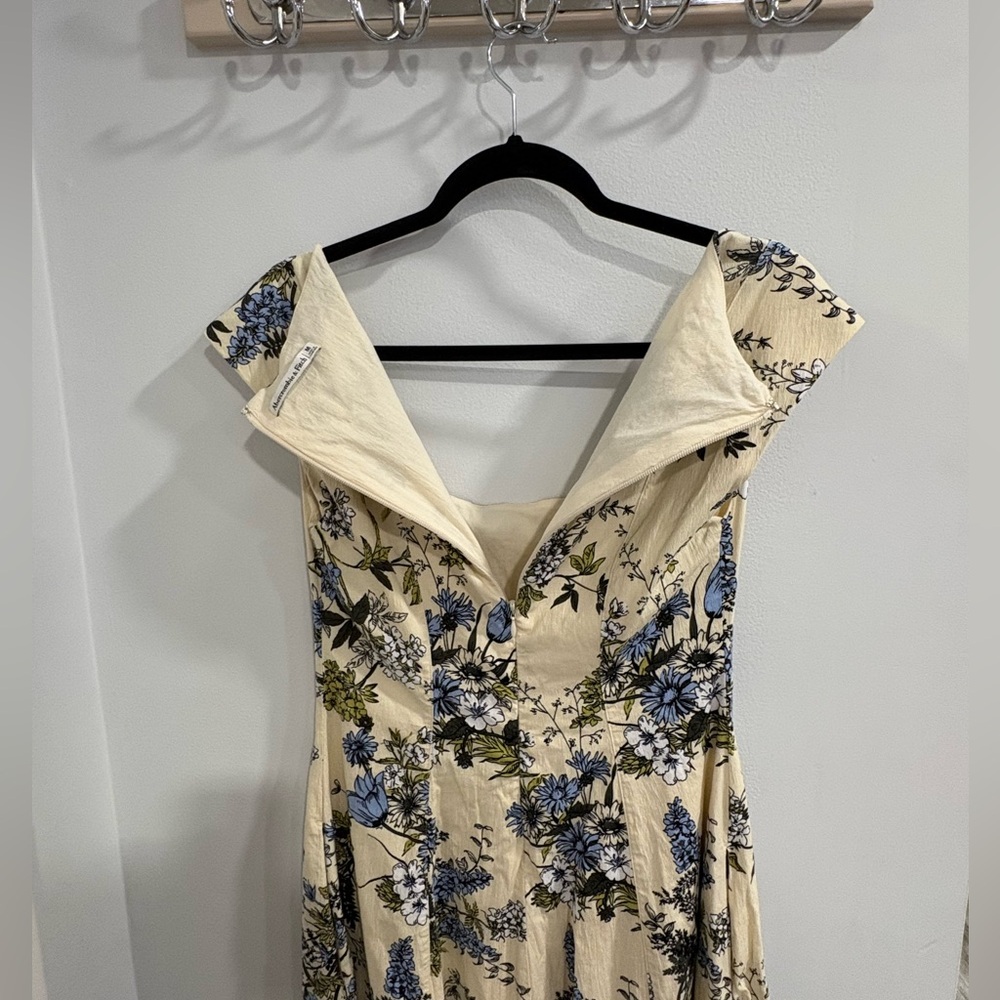 Abercrombie & Fitch Blue Floral Midi Dress - Picture 6 of 11